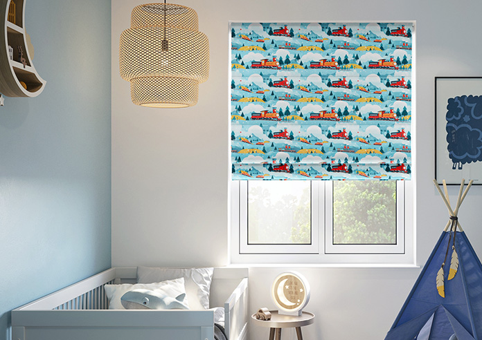 All Aboard, Multi - Twist&Fit Roman Blind - Image 3